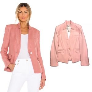 Veronica Beard Farley Dickey Up Collar Blazer Jacket Pink Size 8